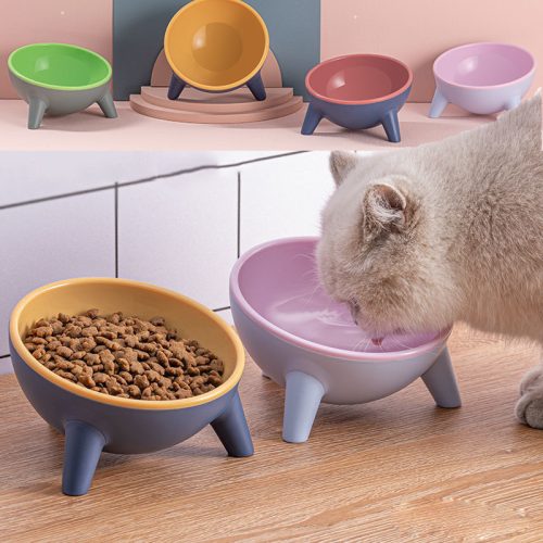 Cat Dog Bowl With Stand Pet Feeding Food Bowls Dogs Bunny Rabbit