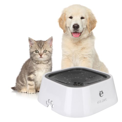 1.5L Cat Dog Water Bowl Carried Floating Bowl Anti-Overflow Slow Water Feeder